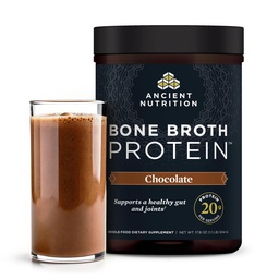 Forntida näringsproteinpulver tillverkad av Real Bone Broth, Chocolate, 20g Protein Per Servering, 20 Servering Tub, Gluten Free Hydrolyzed Collagen Peptides Supplement, Stor i protein Shakes