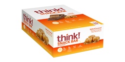 Tänk! Protein Bars med Chicory Root för Fiber, Salted Caramel, Snack Bars utan konstgjorda sötningsmedel, 1,4 Oz, 10 Ct