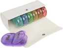 EZY DOSE Weekly (7-Day) AM / PM Pill Case, Medicine Planner, Vitamin Organizer, Pop-Out Compartments, 2 Times a Day, Rainbow Lids, Inkluderar Cream Case, BPA Free