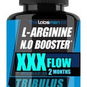 L Arginin Nitric Oxide Supplements for Men - Happy Wife, Happy Nights hjälper till att öka blodflödescirkulationen, Muscle Pump Pre Workout, Male Endurance w/Tribulus - 2 Mons