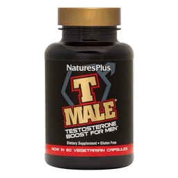 NaturesPlus T Male - 60 vegetariska kapslar - Främjar Muscle Gain & Stamina, Mood Enhancer - Gluten Free - 30 Totala portioner