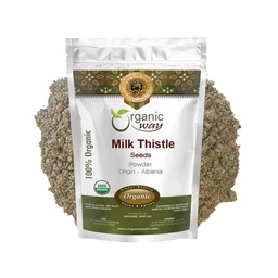 Organic Way Milk Thistle Seeds Powder (Silybum Marianum) - Herbal Tea | European Wild-Harvest | Organic & Kosher Certified | Non GMO & Gluten Free | USDA Certified | Origin - Albanien 2 Oz (Pack av 1)