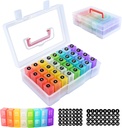 ZRFMIB Månatlig Pill Organizer 2 gånger om dagen, 30 dagar Pill Organizer med 32 Daily Pill Box och Travel Case, för medicin, vitamin, fiskolja, tillägg, Clear