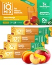 IQMIX Hydration Electrolyte Powder - 4-i-1 Formel för Hydration, Mental Clarity, Mood and Recovery - Sugar-Free Drink Mix, Keto, Magnesium L-Threonate, Lion's Mane - 20 Count Peach Mango