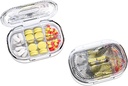 Small Pill Box, Moisture Proof Pill Case, Travel Pill Organizer för Pocket Purse, Daily Portable Medicine Vitamin, Fish Oil, Supplement (White)