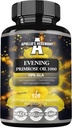 APOLLOs HEGEMONY Evening Primrose Oil 1000 mg med vitamin E - Innehåller 100 mg GLA-syra - 120 Softgel-kapslar - 4 månaders leverans - Kosttillskott för att stödja hormonbalans och hudhälsa