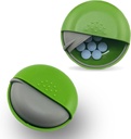 Round Travel Pill Organizer - Portable Small Pill Box for Purse - Compact, Leak-Proof Medicine Container for Pills, Vitamins, Fish Oil, Supplements - BPA-Free, Durable Design, 2,75 " tum Green