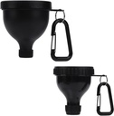 2 Pcs Protein Powder Container, Portable Protein Powder Travel Container, Protein Powder Funnel, Water Bottle Funnels för Powder Mixes, Pre Workout / Gym Supplement Funnel Keychain (50ml + 100ml)