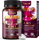 11-in-1 NMNH (Dihydronicotinamide Mononucleotide), 600mg per Serving, NAD+ Supplement with Resveratrol, CoQ10 to Support NAD+ Levels, NMNH Supplement for Anti-Aging, 60 Count, 30 Day Supply-98