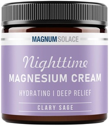 Magnesium Lotion - Nighttime Magnesium Cream - Applicera på ben, armar eller bröst - Topical Magnesium Chloride - USA Made and Safe for Kids (Clary Sage)