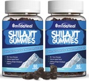 Shilajit Gummies 1000 MG, Organic Shilajit Supplement, 85+ Trace Minerals, with Ashwagandha, Mushroom - Energy, Brain, Immunity Support, for Men & Women - 120 Count
