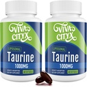 Taurin 1000mg - Liposomal Taurin Amino Supplement för hjärta, lever och hjärna, livslängd, träning - hög absorption, Vegan & Gluten Free (60 Softgels - 2 Pack)