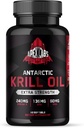 Antarktis Krill Oil 1000 mg med Omega-3s EPA, DHA, Astaxanthin och fosfolipider 60 Softgels