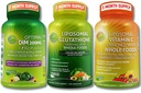 Total Immune, Hormonal & Antioxidant Support Bundle for Women & Men – Liposomal Glutathione 500mg + Liposomal Vitamin C 1500mg + DIM 200mg with BioPerine® & Cruciferous Whole Foods – Vegan & Non-GMO