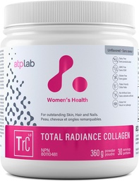 ATP LAB Total Radiance Collagen Powder, Unflavoured, 360g - Premium Hydrolyzed Collagen Peptides för kvinnor - Vegan-Friendly Collagen Protein Powder, Stöd för hud, hår och naglar