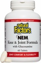 Naturliga faktorer, NEM Knee & Joint Formel, främjar flexibilitet och komfort, 60 tabletter