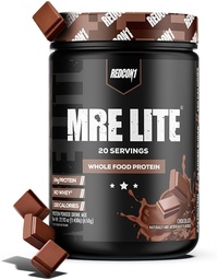 REDCON1 MRE Lite Whole Food Protein Powder, Chocolate - Low Carb & Whey Free Meal Replacement med Animal Protein Blends - Lätt att Digest Supplement Made med MCT Oils (20 portioner)