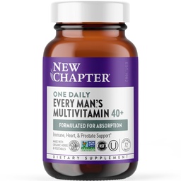 Nya kapitel Mäns Multivitamin 40 Plus för energi, hjärta, prostata + immunsupport med fermenterade näringsämnen - Varje man är en daglig 40+, gjord med organiska grönsaker och örter, icke-GMO - 72 ct