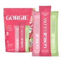 GORGIE Glow Variety Pack 15 Sticks, Electrolyte Powder Healthy Drink Mix, w / Hyaluronic Acid, Aquamin, Vitamin C & D, Probiotika, No Sugar, Antioxidanter för Hydration, Hudvård och Gut Balance
