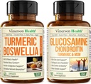 Gurkmeja Curcumin Supplement med Boswellia Serrata Extract & Glucosamine Chondroitin MSM och gurkmeja Supplement