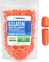 XPRS Nutra Size 0 Empty Capsules - 100 Count Empty Gelatin Capsules - Piller för DIY Capsule Fyllning - Pure Bovine Pill Gel Caps for Do-It-Yourself Supplements (Orange)