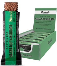 Barebells Protein Bars Hazelnut & Nougat - 12 greve, 1,9oz Bars - Protein Snacks med 20g hög protein - Chocolate Protein Bar med 1g Total Sugars - På Go Protein Snack & Breakfast Bars