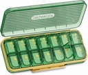 14 Celler 2 gånger per dag Weekly Pill Organizer - OFIDUS Moistureproof AM / PM Daily Cute Pill Box, Avtagbar Separat Cell 14 dagar Pill Case lämplig för kvinnor Reser smycken & Everyday (Grönt)