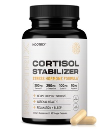 Nootrix Cortisol Manager & Stabilizer Supplement | Supports Deep Sleep, Relaxation, Adrenal Health & Stress | 300mg Ashwagandha | L-Theanine, Rhodiola Rosea Extract & Apigenin | 90 kapslar