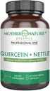 Quercetin 600mg & Nettle 600mg - Naturliga flavonoider Tillägg för säsongsbetonade irriterande, immunsvar, hälsosam åldrande och livslängd - Icke Drowsy, icke GMO, Vegan - (90 kapslar)