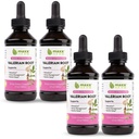 Maxx Herb Valerian Root Extract - Max Strength, Liquid Valerian Root Absorbs Bättre än kapslar, för avkoppling och lugn sömn, alkoholfri - 4 flaskor, 4 Oz Varje (240 portioner)