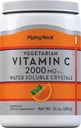 Piping Rock Vitamin C Powder | 24 oz | 2000mg | Vattenlösliga Kristaller | som askorbinsyra | Vegetarisk, icke-GMO, Gluten fri tillägg