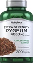 Piping Rock Pygeum Supplement 4000 mg | 200 kapslar | för män och kvinnor | Pygeum Africanum Bark Extract | Extra styrka | Non-GMO, Gluten Free