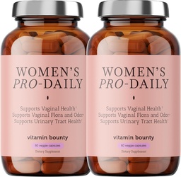Vitamin Bounty Women's Pro-Daily Probiotic - Stöder Vaginal, Digestive & PH Balance, 10 miljarder CFU, 5 Strains + Cranberry - 2 Pack med 60 kapslar