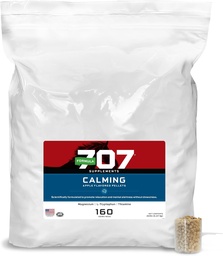 Formel 707 Calming Equine Supplement 20LB Bag - 160 portioner - Anxiety Relief och förbättrad fokus för hästar - L-Tryptophan, Thiamine & Magnesium