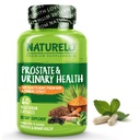 NATURELO Prostate & Urinary Health, omfattande formel med Saw Palmetto, Pygeum, Tumeric, Plant Sterols, Broccoli och Lycopene, 60 vegetariska kapslar