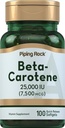 Piping Rock Beta Carotene 25000 IE Softgels | 7500 mcg | 100 greve | Vitamin A Supplement | Non-GMO, Gluten Free