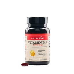 NatureWise Vitamin B12 1000 mcg - Dietary Supplement for Supporting Energy Metabolism, Mental Clarity, Nervous System Health - Easy-to-Swallow, Soy & Gluten-Free, Non-GMO - 60 Softgels