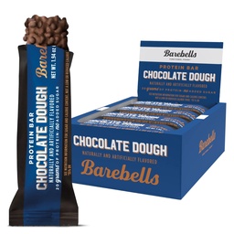 Barebells Protein Bars Chocolate Dough - 12 greve, 20g High Protein Treats - Chocolate Nutrition Bar med 1g Total Sugars - On-The-Go Breakfast eller Post-Workout Snack