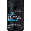Sports Research Magnesium L-Threonate Capsules 2000mg, 90 Count High-Absorption Magtein, Enhanced Brain Health, Memory, Focus & Restful Sleep Support, Vegan, Non-GMO, Gluten Free