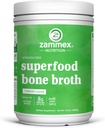 Zammex Bone Broth Plus Superfood Protein Powder (Turmeric Flavor), 8g Hydrolyzed Protein with Vitamin D, for Healthy Skin, Nails, Hair, Joints & Digestion,Non-GMO (30 Servings)
