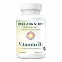 Dr Clark Vitamin B1 Thiamine 400mg Supplement -Thiamine B1 Supplement för hälsosamt nervsystem och energimetabolism, glutenfri, mejerifri - 100 Gelatin kapslar