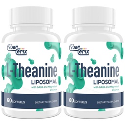 Liposomal L-Theanine 500mg, Komplex med GABA 200mg & Magnesium 100mg, extra styrka tillägg för lugn, avkoppling och fokus, Gluten Free - 120 kapslar