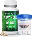 Advanced Detox Cleanse, Detox Kit with Test Cup, Natural Detox & Cleanse with Milk Thistle, Licorice Powder, and More, Body Cleanse Detox for Women and Men, 42 Capsules, 1 Pack