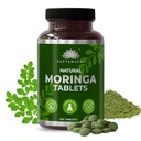 SAPTAMVEDA Natural Moringa tabletter, Drumstick Leaf tabletter (120 tabletter) - 500 mg | Natural Multi-Vitamin | Rik i Anti-Oxidant, Immunity Booster | Bra för hår och hud från Indien gårdar