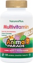 NaturesPlus Animal Parade Gold Children's Multivitamin - Assorted Cherry, Orange & Grape Flavors - 120 Animal-Shaped Chewable Tablets, Pack of 4 - Vegan, Gluten Free - 240 Total Servings