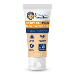 Under Vädret Pet Electrolytes Ready Cal Plus Gel för katter | Vet-Formulerad högkalori Supplement för katter och kattungar | Främjar viktökning och ökar energi för sjuka felines | 3,5 Oz Tube Pack