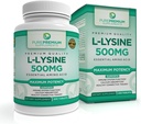 PurePremium L-Lysine 500 mg Supplement - Essential Aminosyra med maximal styrka - Immun Support Supplement - Pure Lysine 500mg för snabb absorption - 7 månaders leverans - 200 Tabletter
