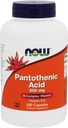 Nu Foods Pantothenic Acid, 250 caps / 500 mg (Pack of 2)