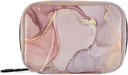 Pink Golden Marble Pill Organizer Case 7 Day Travel Pill Box med Zipper Portable Weekly Vitamin Medicine Supplement Holder Pouch Bag