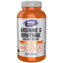 NOW Foods Sports Nutrition, Arginine & Ornithine 500/250 mg, Aminosyror, 250 Veg kapslar